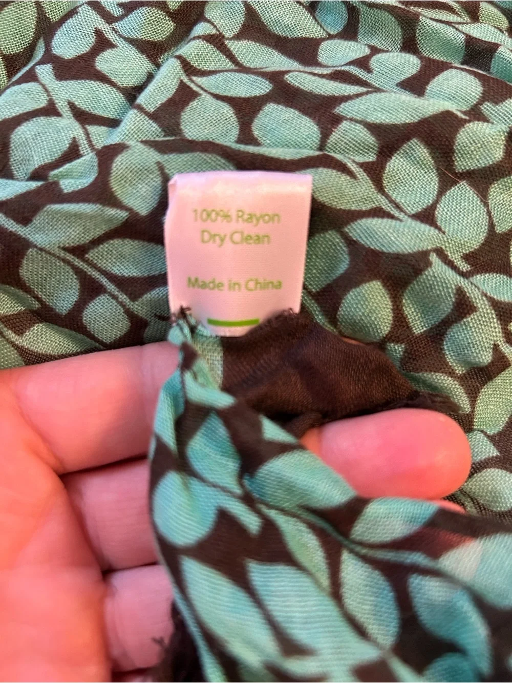 Vera Bradley green and brown scarf